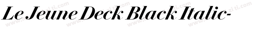 Le Jeune Deck Black Italic字体转换